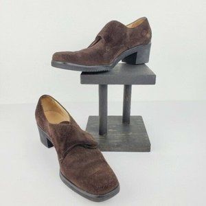Vtg Salvatore Ferragamo Boutique Women's Brown Suede Shoe Sz 7.5 AA MUST SEE!